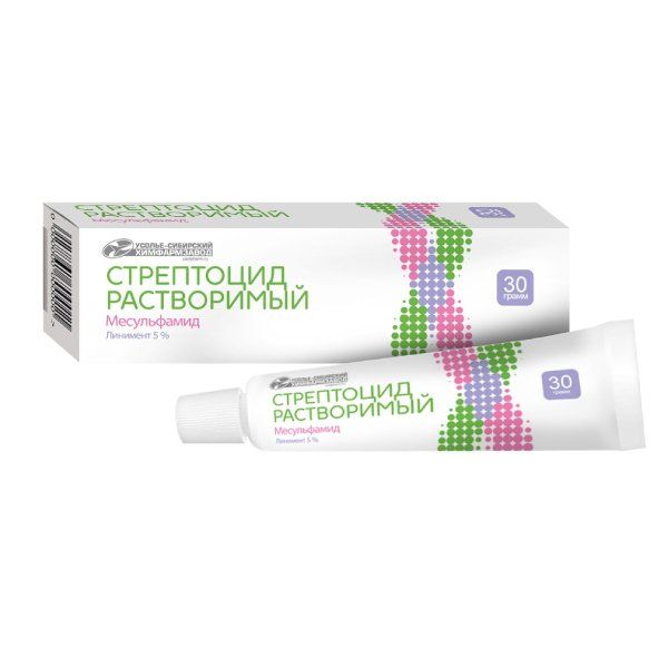 Стрептоцид, линимент для наружного применения 5%, 30г