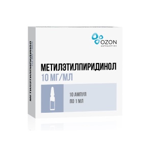 Метилэтилпиридинол, раствор для инъекций 10мг/мл, ампулы 1мл, 10 шт