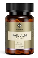 Tetralab (Тетралаб) Фолиевая кислота пренатал плюс, таблетки, покрытые оболочкой массой 310мг, 90 шт БАД