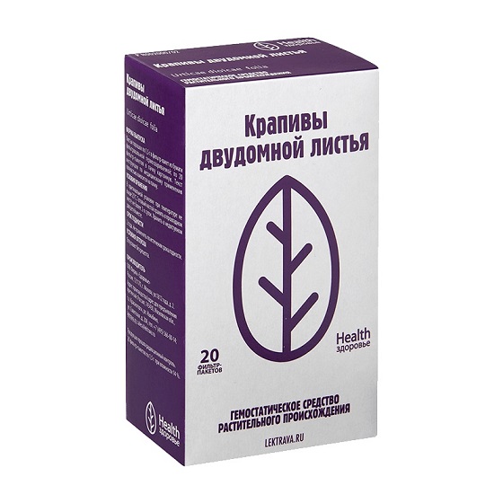 Крапивы листья, фильтр-пакеты 1,5г, 20 шт