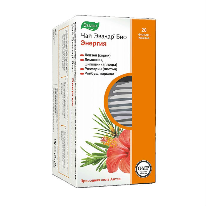 Чай Эвалар Био Энергия, фильтр-пакеты 1,5г, 20 шт БАД