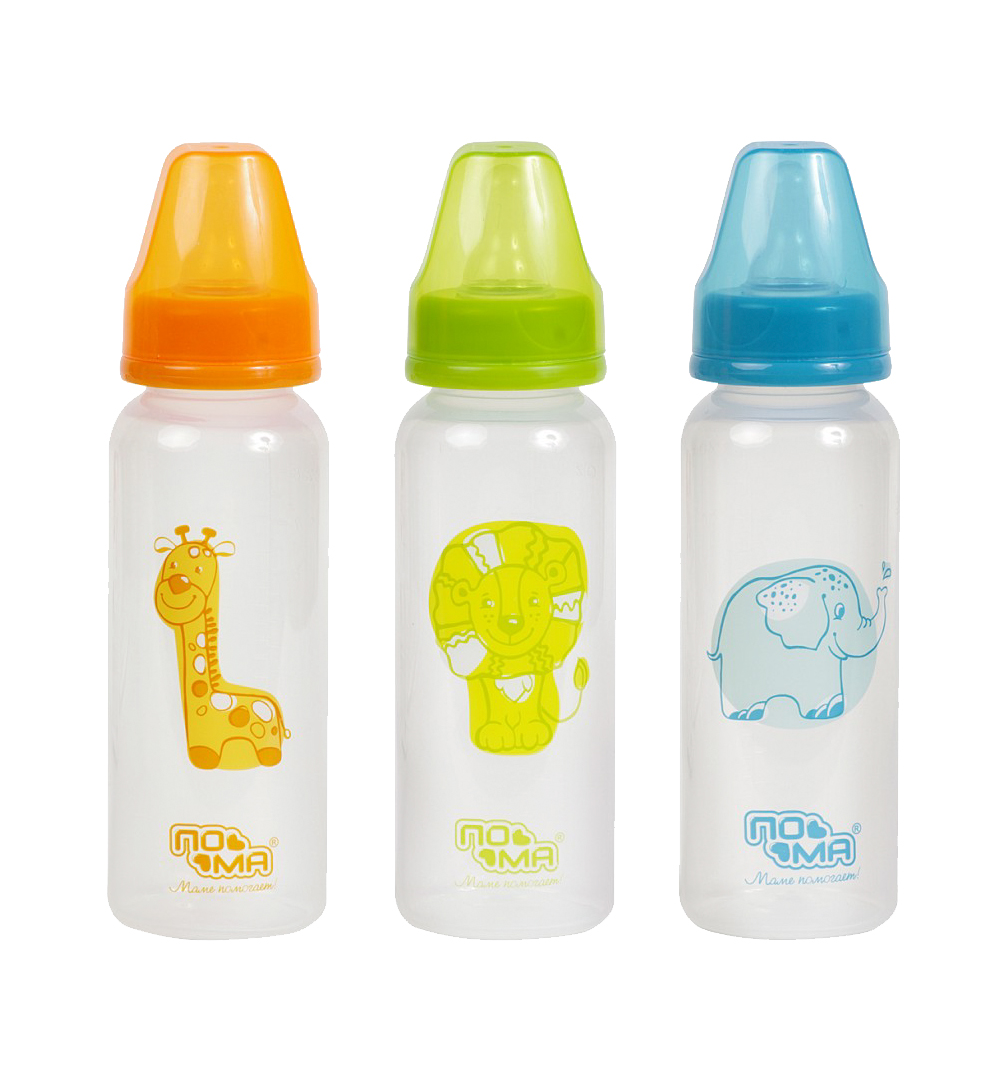 Пома бутылочка полипропиленовая с силиконовой соской с 6 месяцев, 240мл, 3810