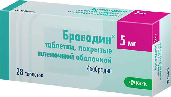 Бравадин, таблетки, покрытые пленочной оболочкой 5мг 28 шт