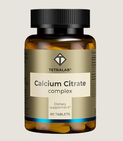 Tetralab (Тетралаб) Кальция цитрат комплекс, таблетки покрытые оболочкой 60шт БАД