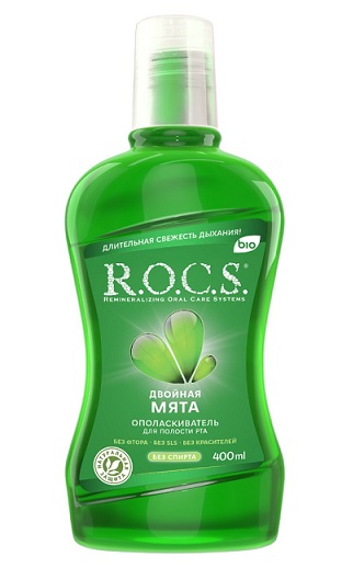 Рокс (R.O.C.S) ополаскиватель Двойная мята, 400мл