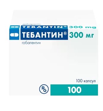 Тебантин, капсулы 300мг, 100 шт