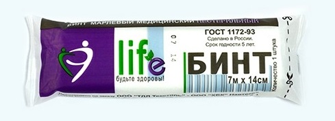 Бинт нестерильный Нью Лайф 7м х14см