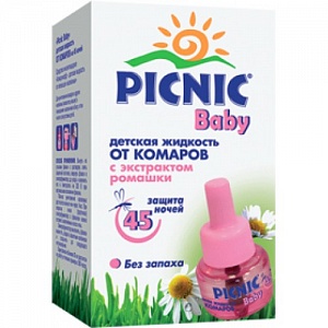 Пикник (Picnic) Baby жидкость от комаров 45 ночей, 30мл