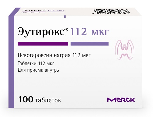 Эутирокс, таблетки 112мкг, 100 шт