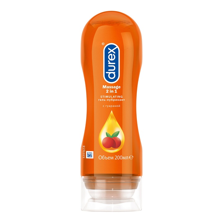 Durex (Дюрекс) гель-смазка 2 в 1 Play Stimulating Massage Гуарана 200мл