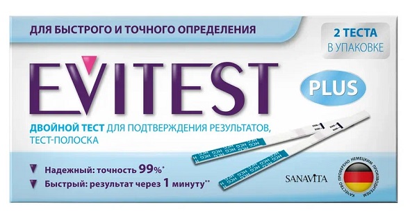 Тест для определения беременности Evitest (Эвитест), 2 шт