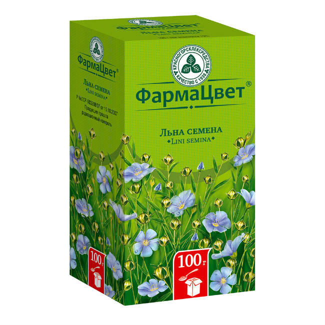 Льна семена, пачка 100г