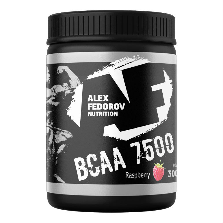 Алекс Федоров Нутришн BCAA 7500, порошок Малина, 300г