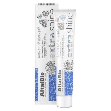 AltaiBio (Алтайбио) зубная паста Активный кальций для укрепления эмали зубов, 75мл