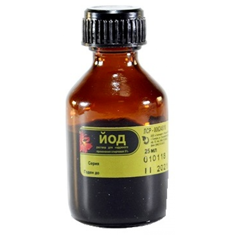 Йод, раствор спиртовой 5%, 25мл