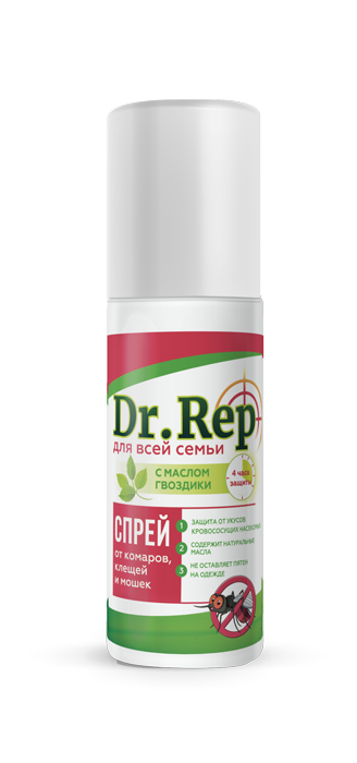 Dr.Rep (Доктор Реп) спрей лосьон от комаров и мошек, 100мл