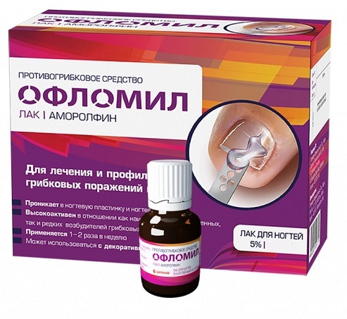 Офломил Лак, лак для ногтей 5%, 5мл