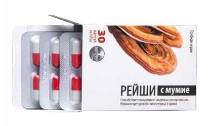 Рейши с Мумие Грибная серия, капсулы 450мг, 30 шт БАД