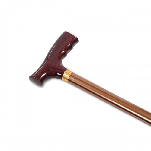 Трость AMCТ23 телескопическая металлическая с ортопедической пластмассовой рукояткой, бронза