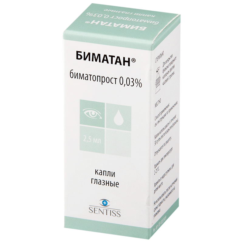 Биматан, капли глазные 0,03%, флакон 2,5мл