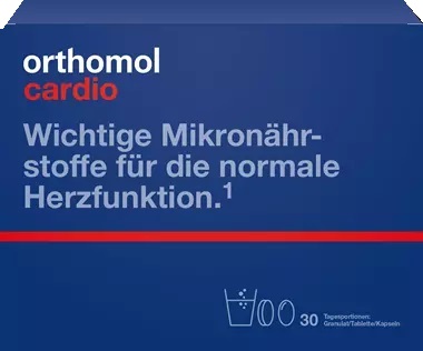 Orthomol Cardio (Ортомол Кардио), саше тройное (порошок+капсулы+таблетки), 30 шт БАД