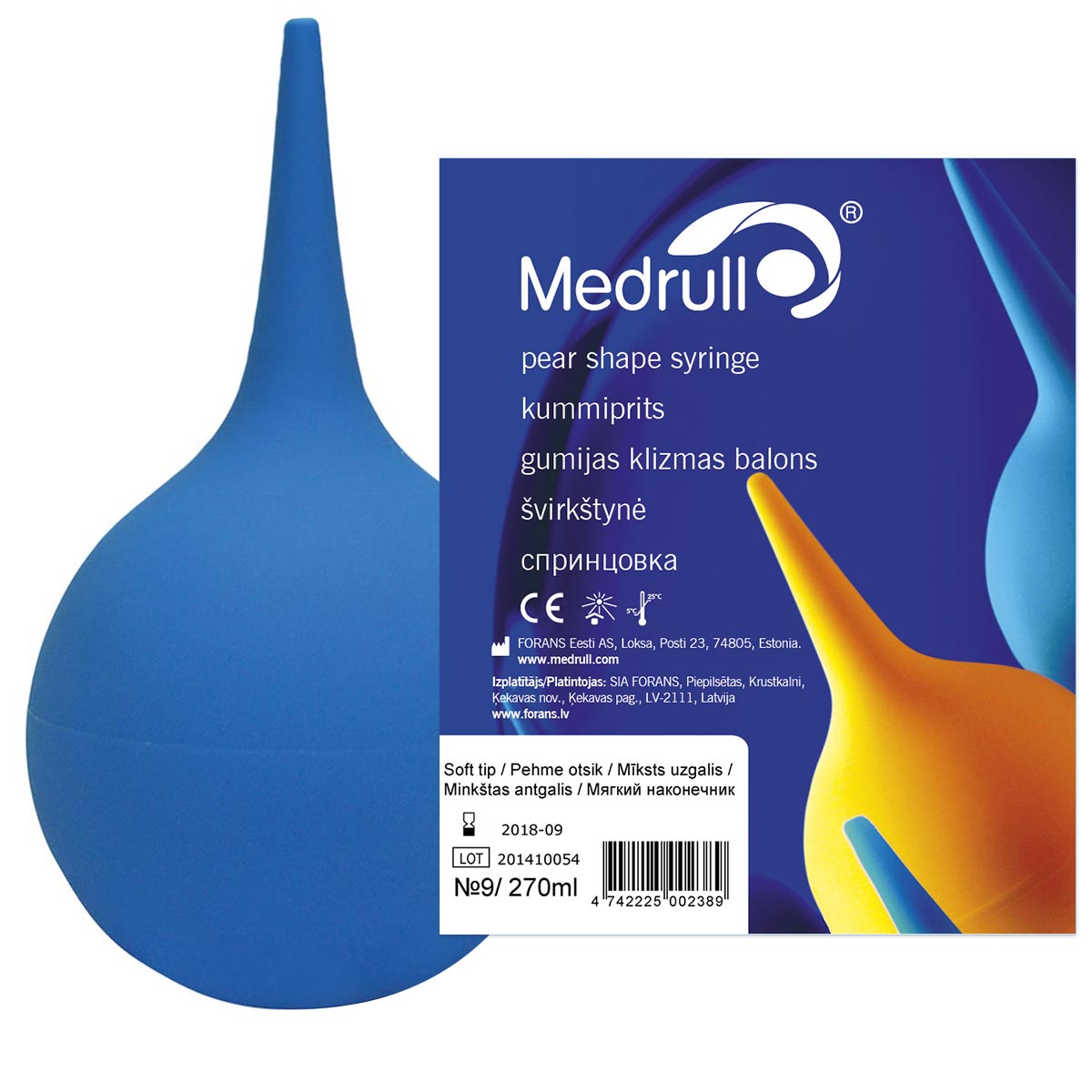 Спринцовка Medrull (Медрул), тип А-9 (270мл), мягкий наконечник