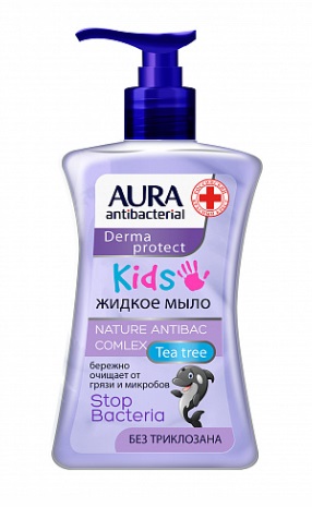Aura (Аура) Дерма Протект Кидс крем-мыло антибактериальное 250 мл