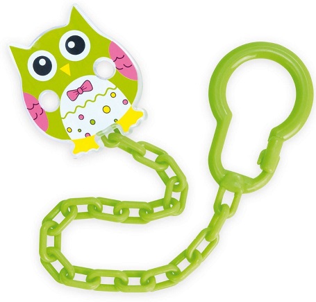 Canpol (Канпол) клипса-держатель для пустышек с рождения Сова 1шт цвет зеленый