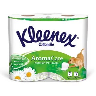 Клинекс (Kleenex) Клин кеа туалетная бумага ромашка, рулон 4шт