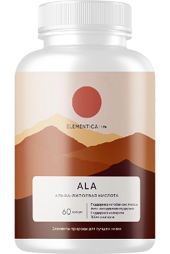 Elementica Life (Элементика) Альфа-липоевая кислота, капсулы 60шт БАД