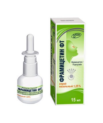 Фрамицетин ФТ, спрей назальный 1,25%, флакон 15 мл
