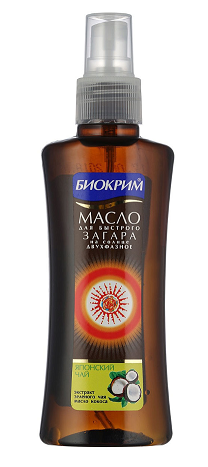 Биокрим масло для быстрого загара Японский чай, 150мл