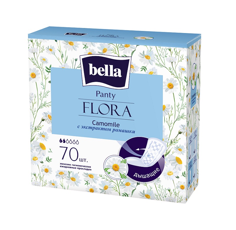 Bella (Белла) прокладки Panty Flora с экстрактом Ромашки 70 шт