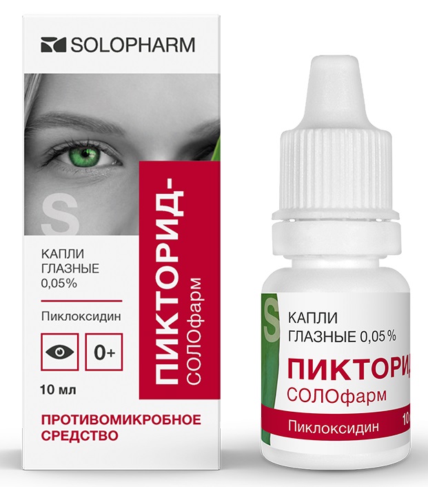 Пикторид-СОЛОфарм, капли глазные 0,05%, флакон 10мл