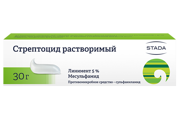 Стрептоцид, линимент для наружного применения 5%, 30г