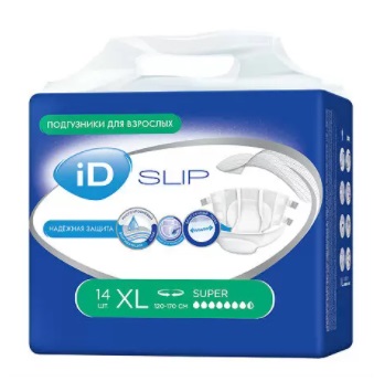 Айди (iD) Slip подгузники для взрослых Super размер XL, 14 шт