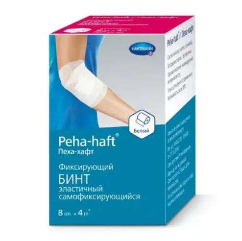 Paul Hartmann (Пауль Хартманн) бинт Пеха-хафт когезивный фиксирующий эластичный 4м х 8cм белый 1 шт