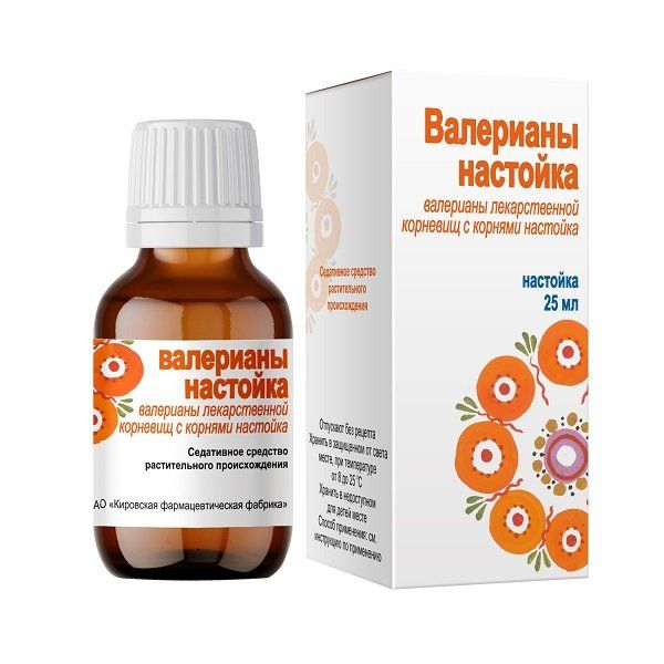 Валериана настойка, флакон 25мл