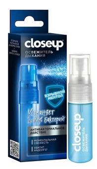 КлоузАп (Closeup) освежитель дыхания с антибактериальным эффектом Взрывной ментол, 8мл