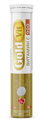 Gold Vit (Голд Вит) Витамин С 900, таблетки шипучие 4г, 20 шт БАД