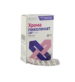 Хрома пиколинат UBF 100 мкг таблетки, 30 шт БАД