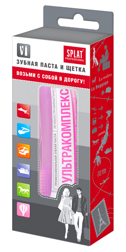 Сплат набор дорожный Ультракомплекс зубная паста 40мл+зубная щетка