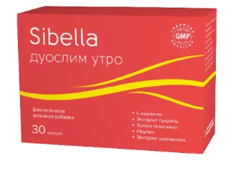 Sibella (Сибелла) Дуослим Утро, капсулы 300мг, 30 шт БАД