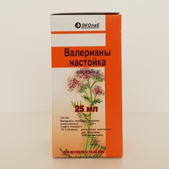 Валериана настойка, флакон 25мл
