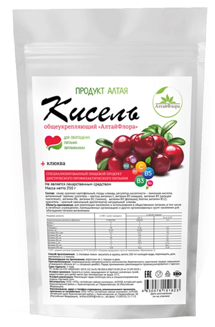 Кисель Алтайфлора общеукрепляющий, пакет 250г