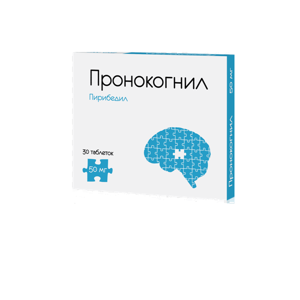 Пронокогнил, таблетки с контролируемым высвобождением, покрытые пленочной оболочкой 50мг, 30 шт