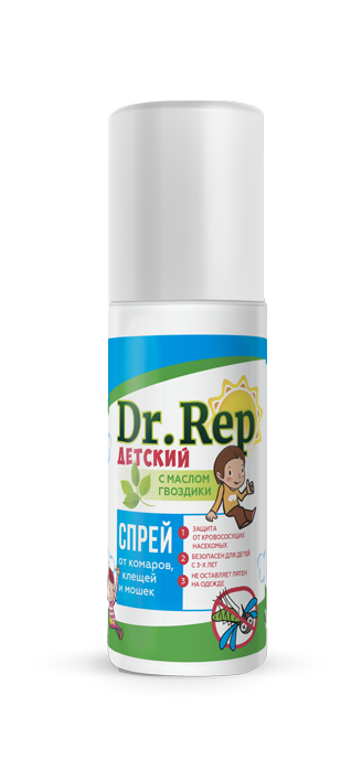 Dr.Rep (Доктор Реп) спрей лосьон детский от комаров и мошек, 100мл