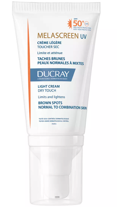 Дюкре Меласкрин (Ducray Melascreen) крем для лица легкий фотозащитный 40мл SPF50+