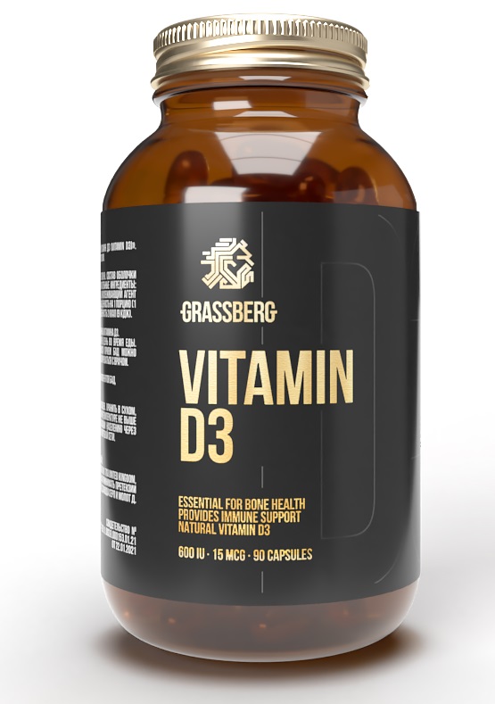 Grassberg (Грассберг) Витамин Д3 600МЕ, капсулы 90 шт БАД
