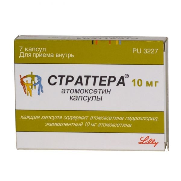 Страттера, капсулы 10мг, 7 шт